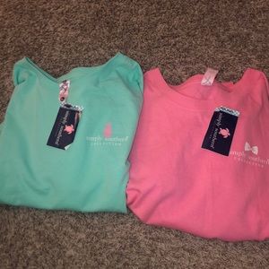 Two long sleeve simply southern T-shirts